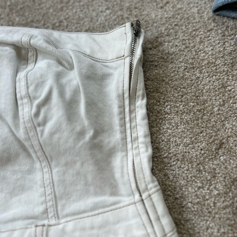 PAC Sun White Denim Strapless Jumpsuit - Picture 6 of 11
